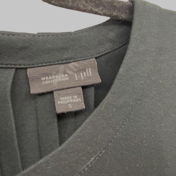 J Jill Wearever Collection Swing Trapeze Dress Size Small Black Short Sleeve - Picture 3 of 7